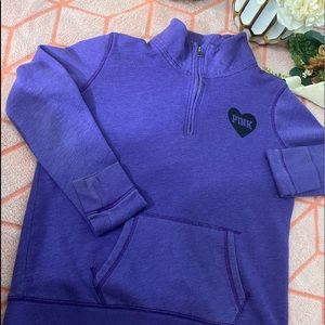 VS Pink Half Zip Sweater